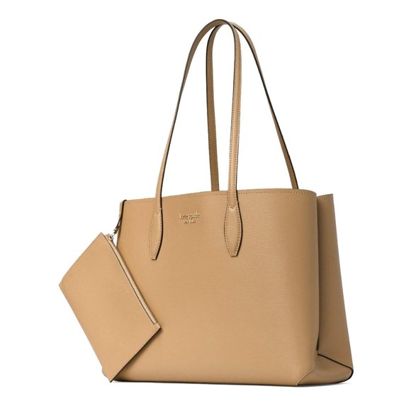 New Kate Spade All Day Large Tote Leather Timeless Taupe - Picture 2 of 5
